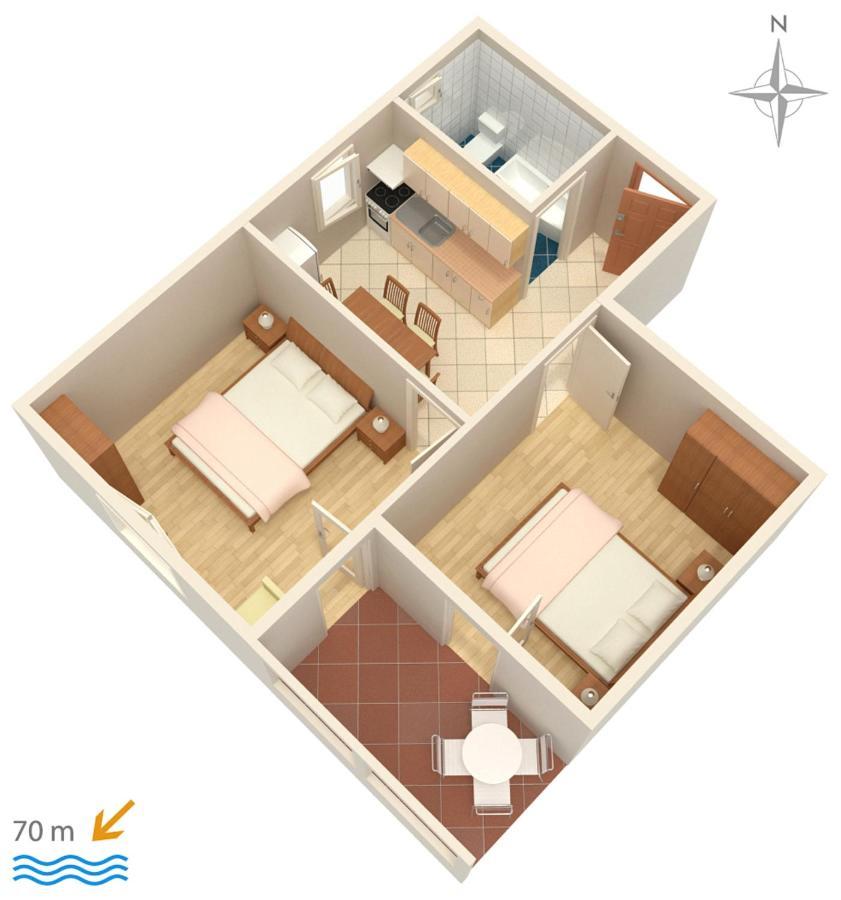 Apartments By The Sea Mandre, Pag - 3084 Kolan Bagian luar foto